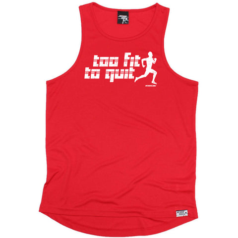 Personal Best Running Vest - Too Fit To Quit - Dry Fit Performance Vest Singlet