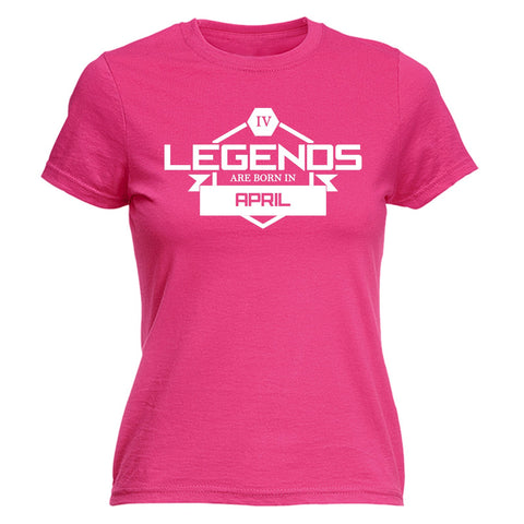 123t Women's Legends Are Born In April Funny T-Shirt