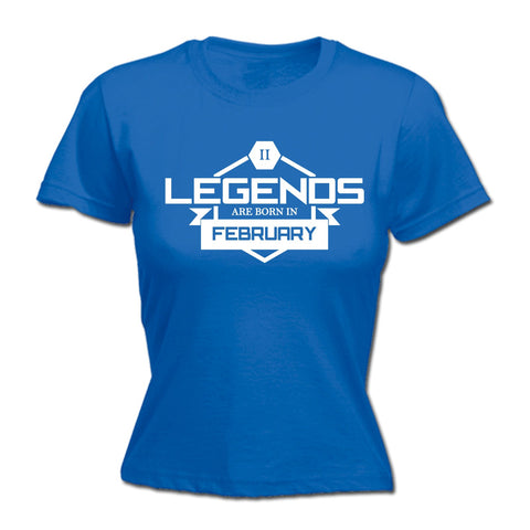 123t Women's Legends Are Born In February Funny T-Shirt