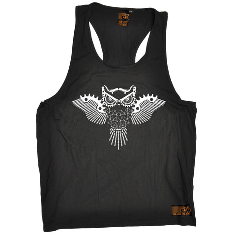 Ride Like The Wind Night Rider Owl Chain Design Cycling Men's Tank Top