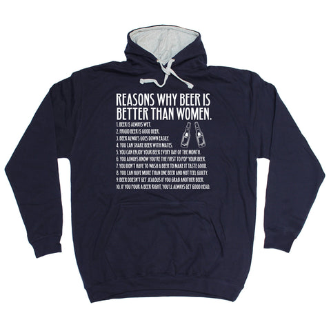 123t Reasons Why Beer Is Better Than Women Funny Hoodie