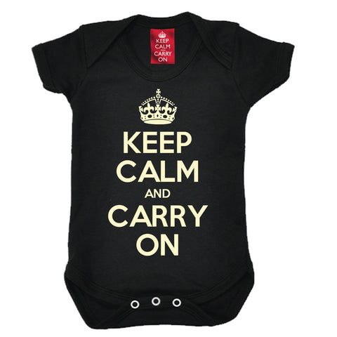Official Keep Calm And Carry On Babygrow