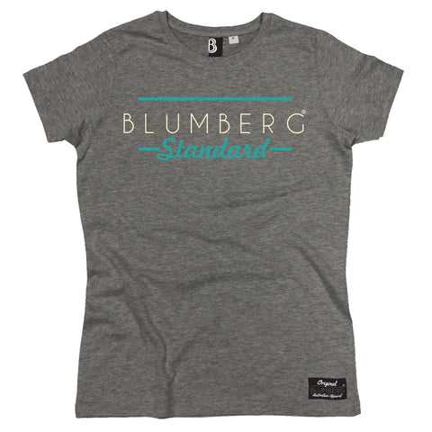 Women's Blumberg Standard Cream/Turquoise Text Design - Premium T-Shirt