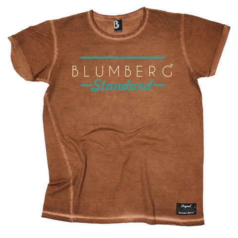 Women's Blumberg Standard Cream/Turquoise Text Design - Vintage T-Shirt