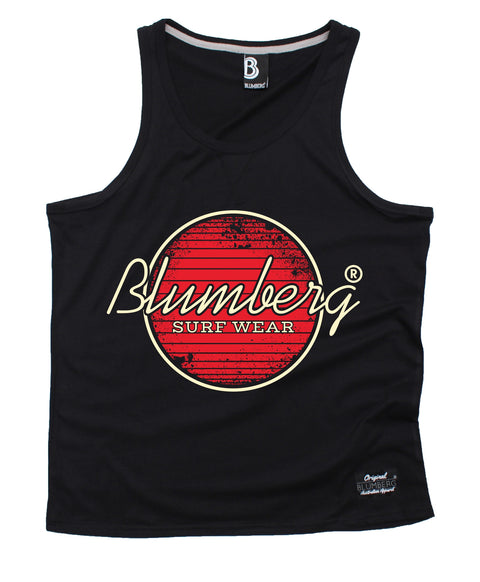Blumberg Australia Men's Blumberg Surf Wear Red Design Premium Vest Tank Top