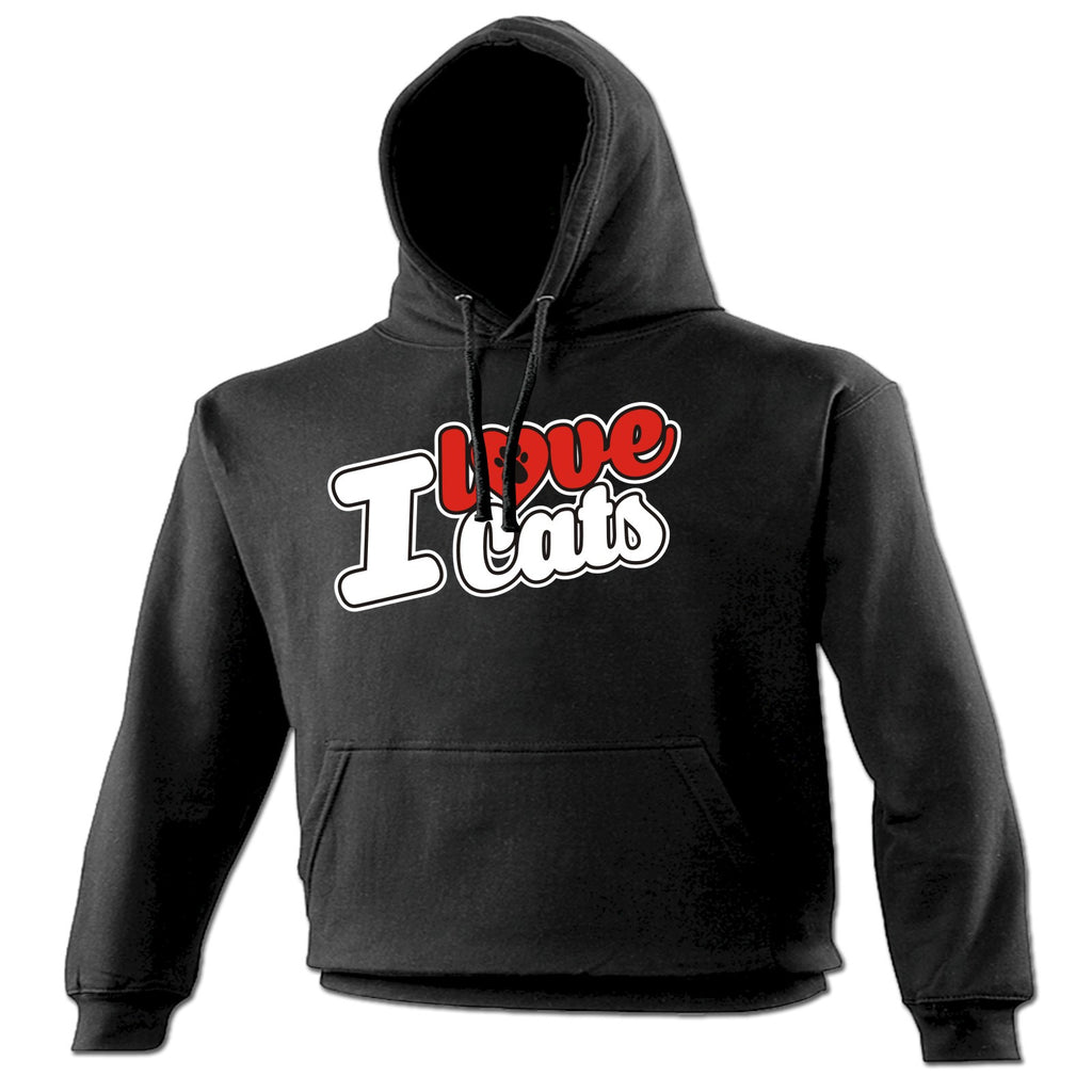 123t I Love Cats Paw Heart Design Funny Hoodie
