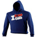 123t I Love Cats Paw Heart Design Funny Hoodie