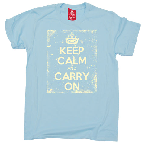 Official Keep Calm And Carry On ... Distressed Kids T-Shirt Ages 3-13