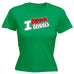 123t Women's I Love Tennis Racket Heart Design Funny T-Shirt