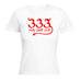 123t Women's 333 Only Half Evil Funny T-Shirt