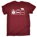 123t Men's Eat Sleep Farm Funny T-Shirt