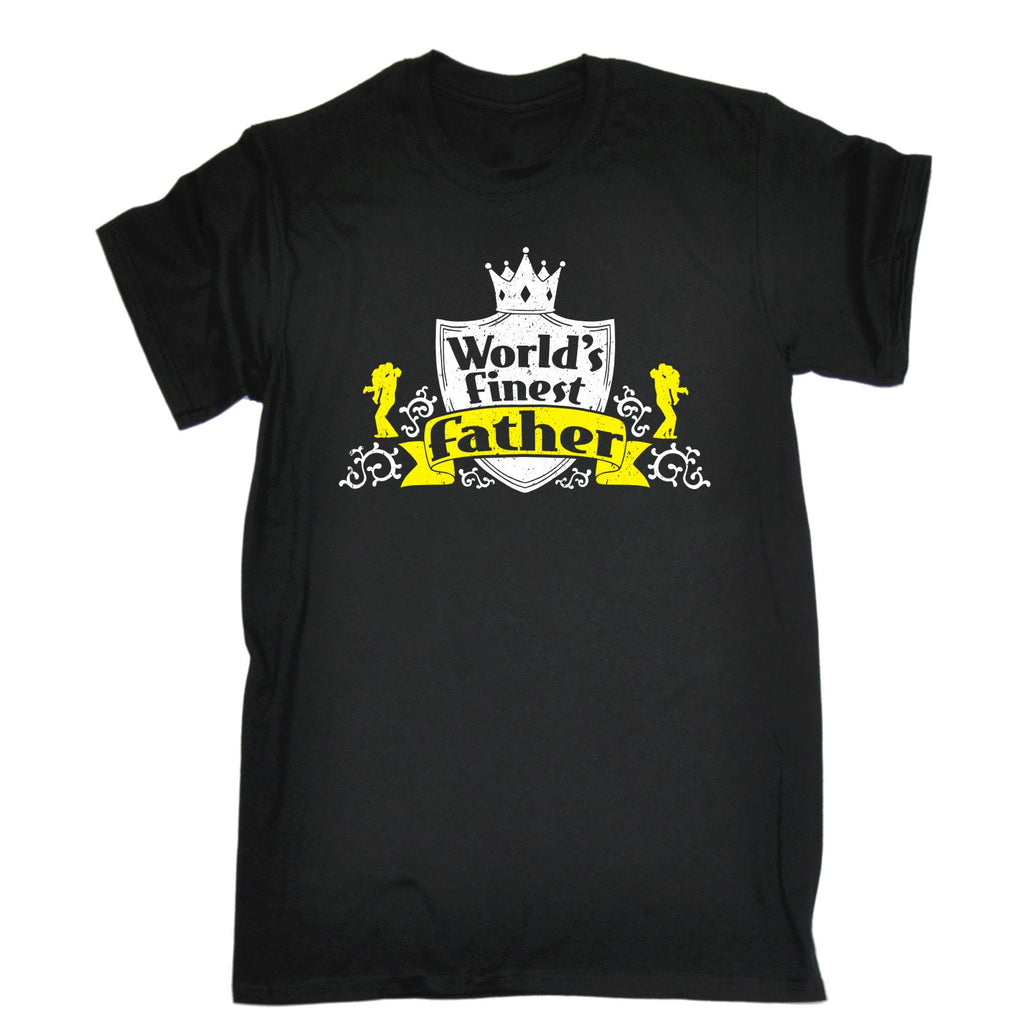 WORLD'S FINEST FATHER T-SHIRT - 123t FUNNY SLOGAN GIFTS