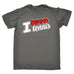 123t Men's I Love Tennis Racket Heart Design Funny T-Shirt