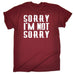 123t Men's Sorry I'm Not Sorry Funny T-Shirt