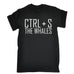 123t Men's CTRL + S The Whales Funny T-Shirt