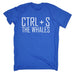 123t Men's CTRL + S The Whales Funny T-Shirt