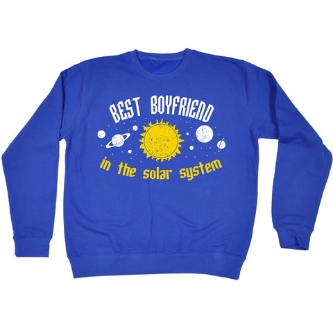 123t Best Boyfriend In The Solar System Galaxy Design Funny Sweatshirt
