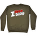 123t I Love Diving Scuba Heart Design Funny Sweatshirt