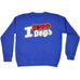 123t I Love Dogs Paw Heart Design Funny Sweatshirt