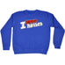 123t I Love Horses Horse Heart Design Funny Sweatshirt