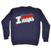123t I Love Naps Snoring Heart Design Funny Sweatshirt