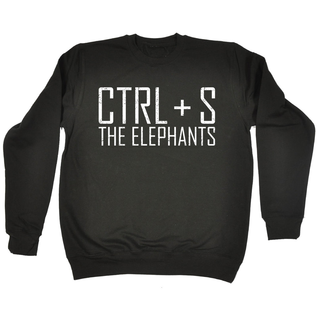 123t CTRL + S The Elephants Funny Sweatshirt - 123t clothing gifts presents