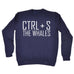 123t CTRL + S The Whales Funny Sweatshirt - 123t clothing gifts presents