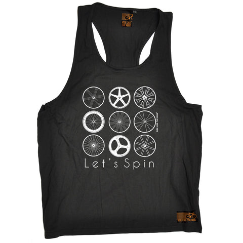 Ride Like The Wind Let's Spin Cycling Men's Tank Top