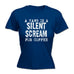 123t Women's A Yawn Is A Silent Scream For Coffee Funny T-Shirt