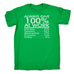 123t Men's Always Give 100% At Work Monday 32% Friday 9% Funny T-Shirt