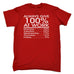 123t Men's Always Give 100% At Work Monday 32% Friday 9% Funny T-Shirt