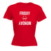 123t Women's Friday Happy Monday Sad Smiley Design Funny T-Shirt