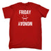 123t Men's Friday Happy Monday Sad Smiley Design Funny T-Shirt