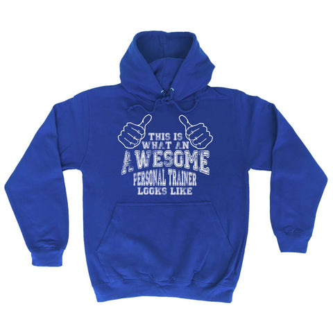 123t - This Is What An Awesome Personal Trainer Looks Like - Gym Bodybuild Train - PREMIUM COTTON HOODIE
