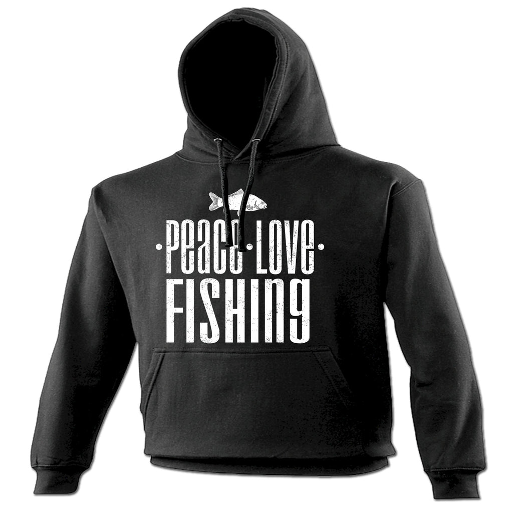 123t Peace Love Fishing Funny Hoodie