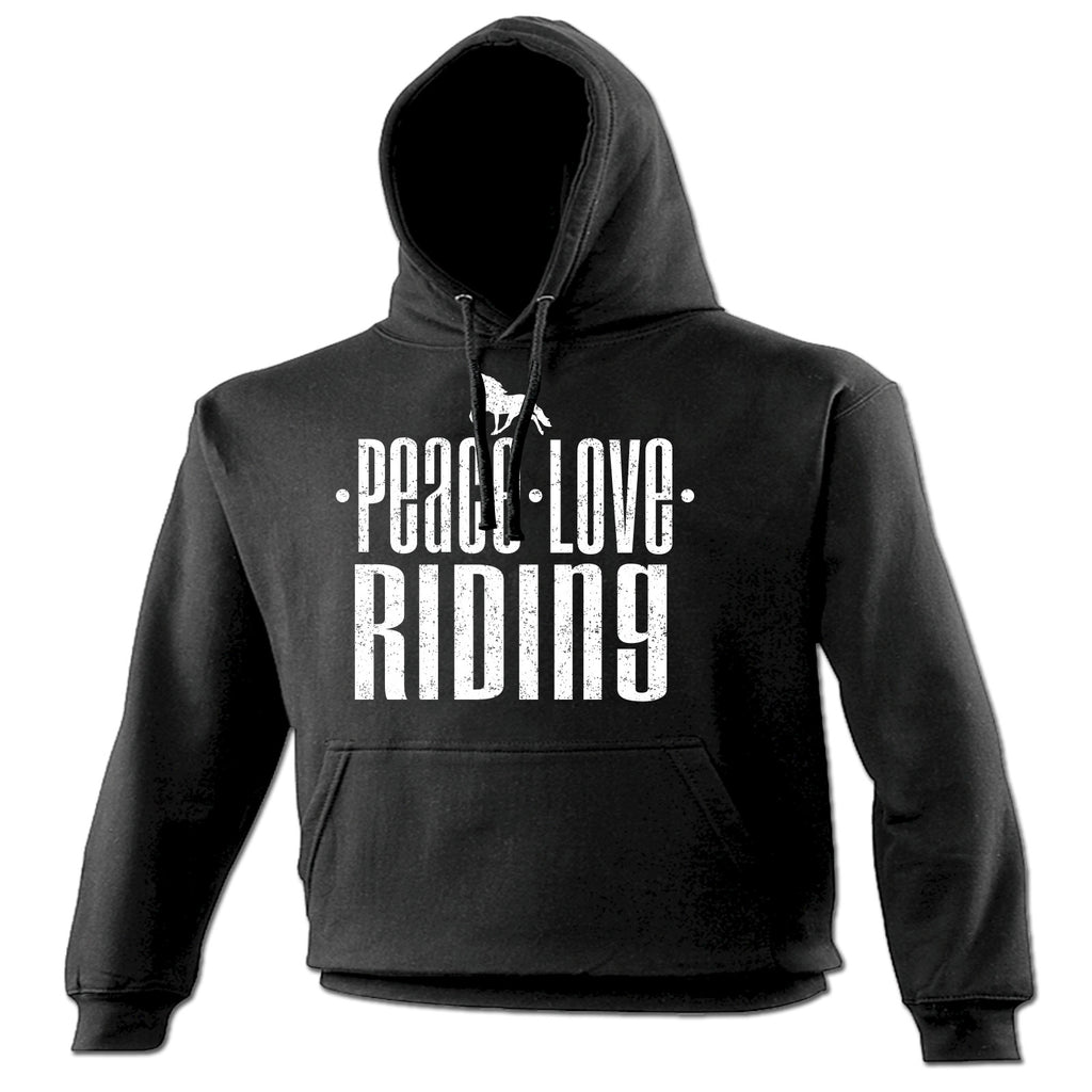 123t Peace Love Riding Funny Hoodie