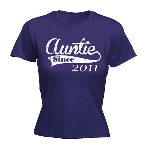 123t Women's Auntie Since ... Any Year Funny T-Shirt