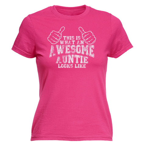 123t Women's This Is What An Awesome Auntie Looks Like Funny T-Shirt