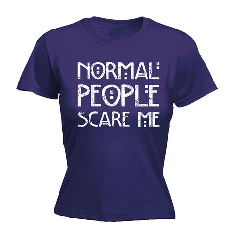 123t Women's Normal People Scare Me - FITTED T-SHIRT