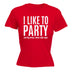 123t Women's I Like To Party And By Party I Mean Take Naps Funny T-Shirt