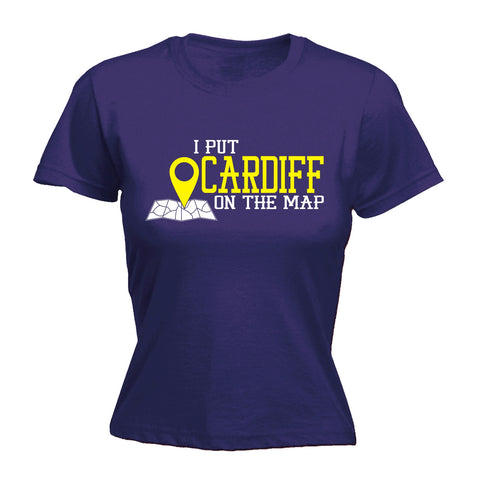 123t Women's I Put Cardiff On The Map Funny T-Shirt