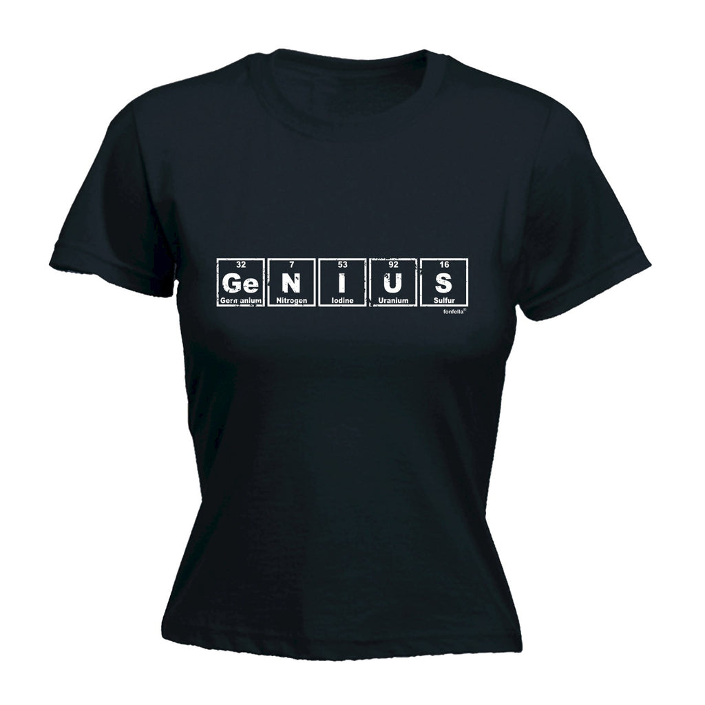 123t Women's Genius Periodic Table Design Funny T-Shirt