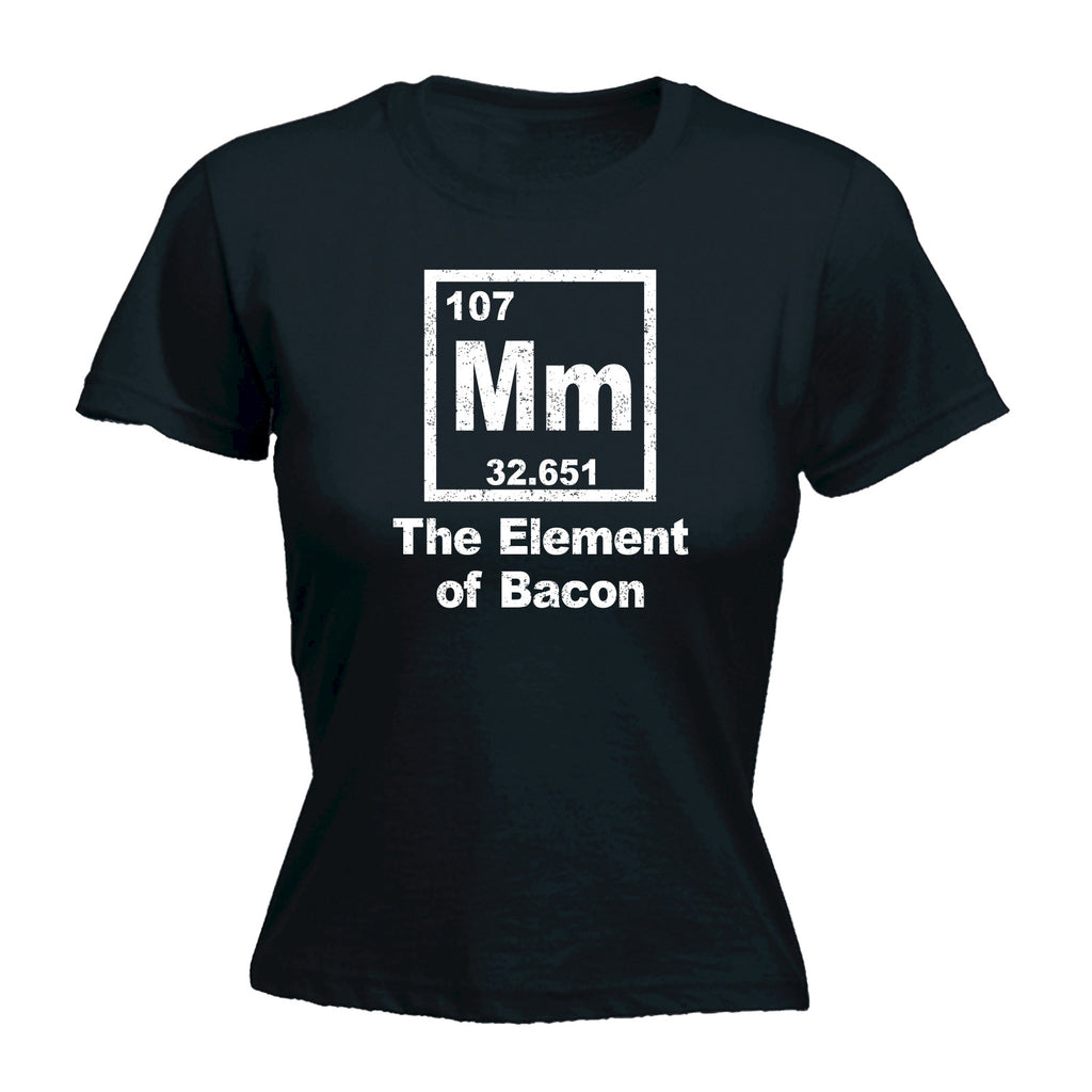 123t Women's Mm The Element Of Bacon Periodic Design Funny T-Shirt