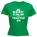 123t Women's Keep Calm And Tractor On Funny T-Shirt