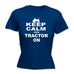 123t Women's Keep Calm And Tractor On Funny T-Shirt