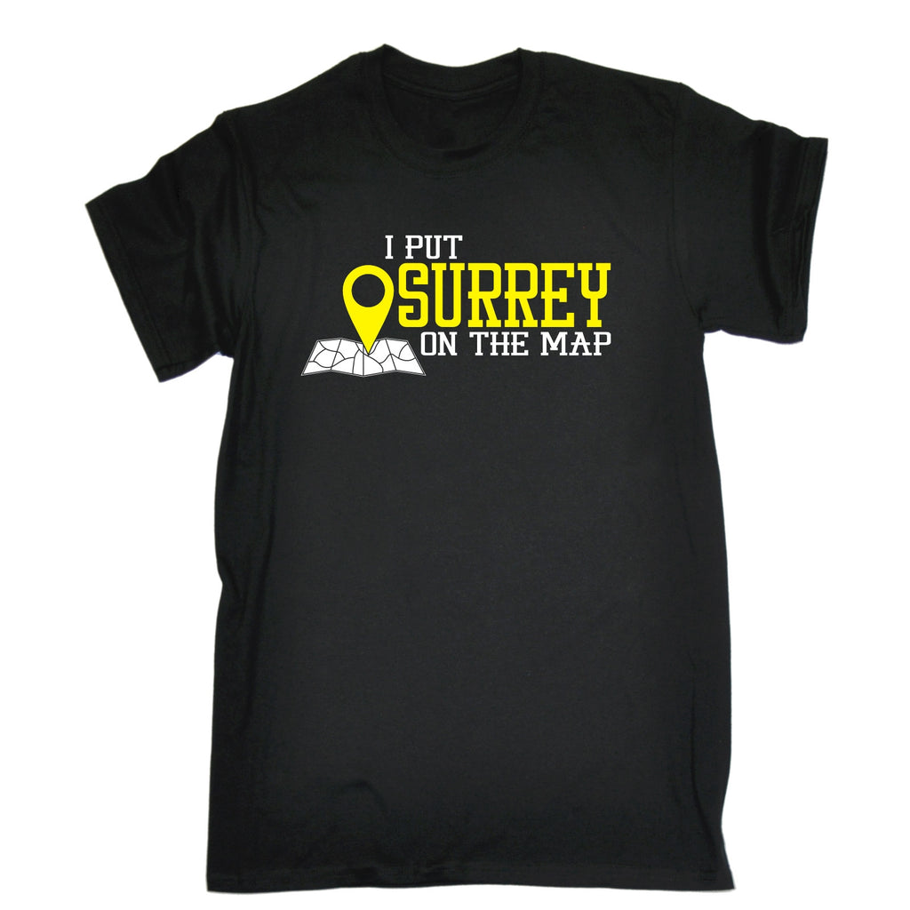 123t Men's I Put Surrey On The Map Funny T-Shirt, 123t