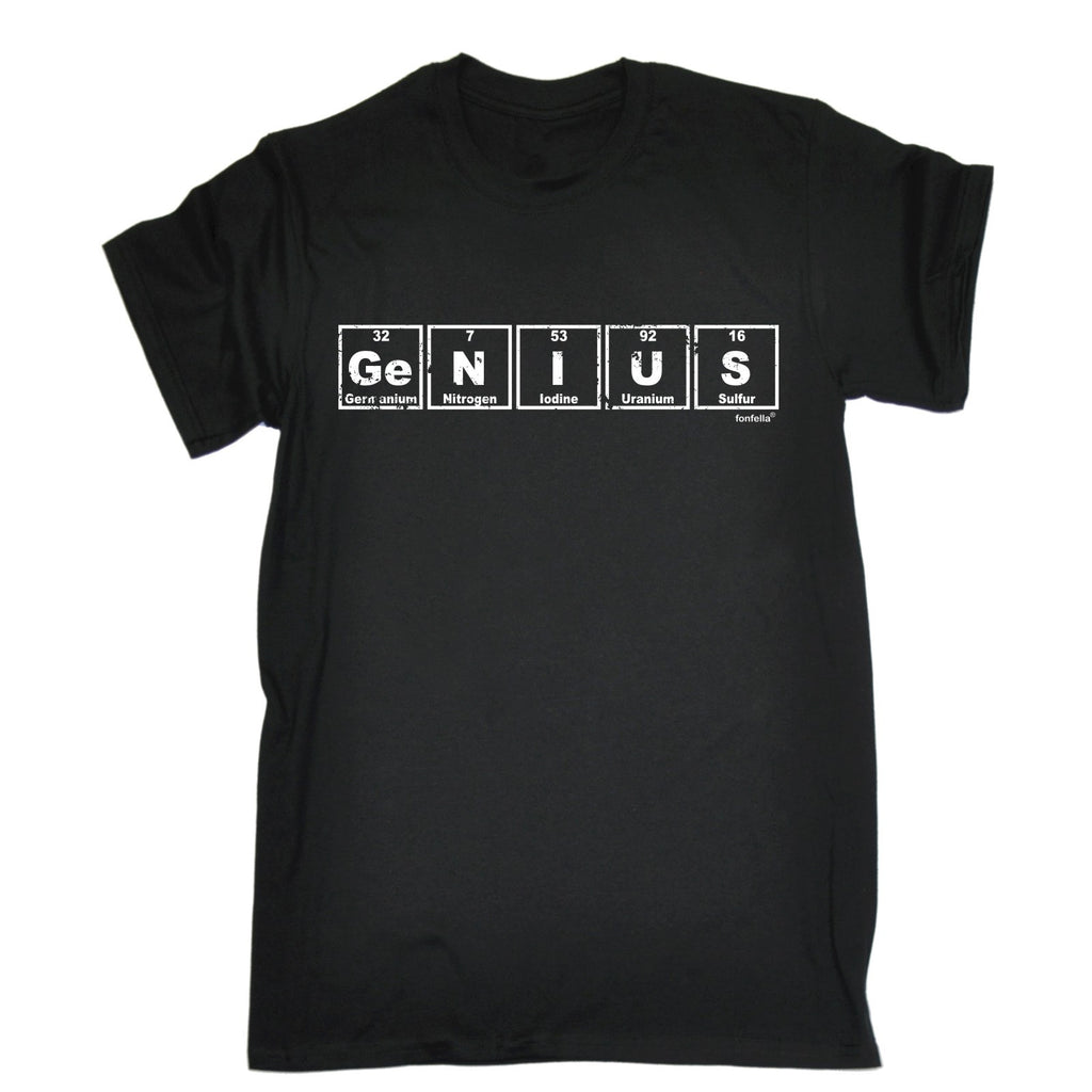 123t Men's Genius Periodic Table Design Funny T-Shirt