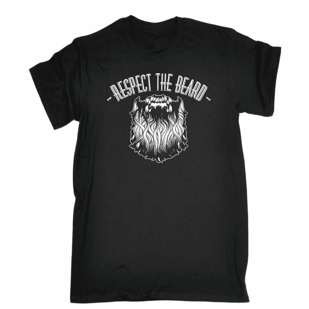 123t Men's Respect The Beard Funny T-Shirt