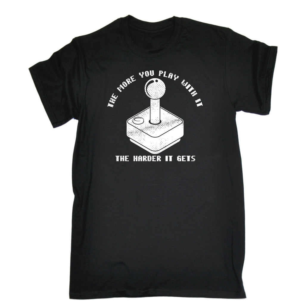 123t Men's The More You Play With It The Harder It Gets Funny T-Shirt