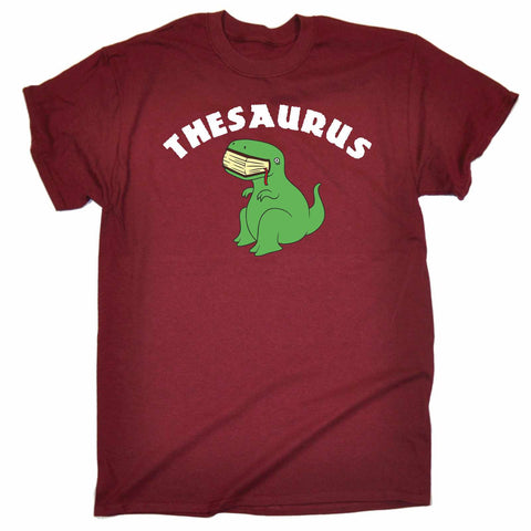 123t Men's Thesaurus T-Rex Eating Book Design Funny T-Shirt